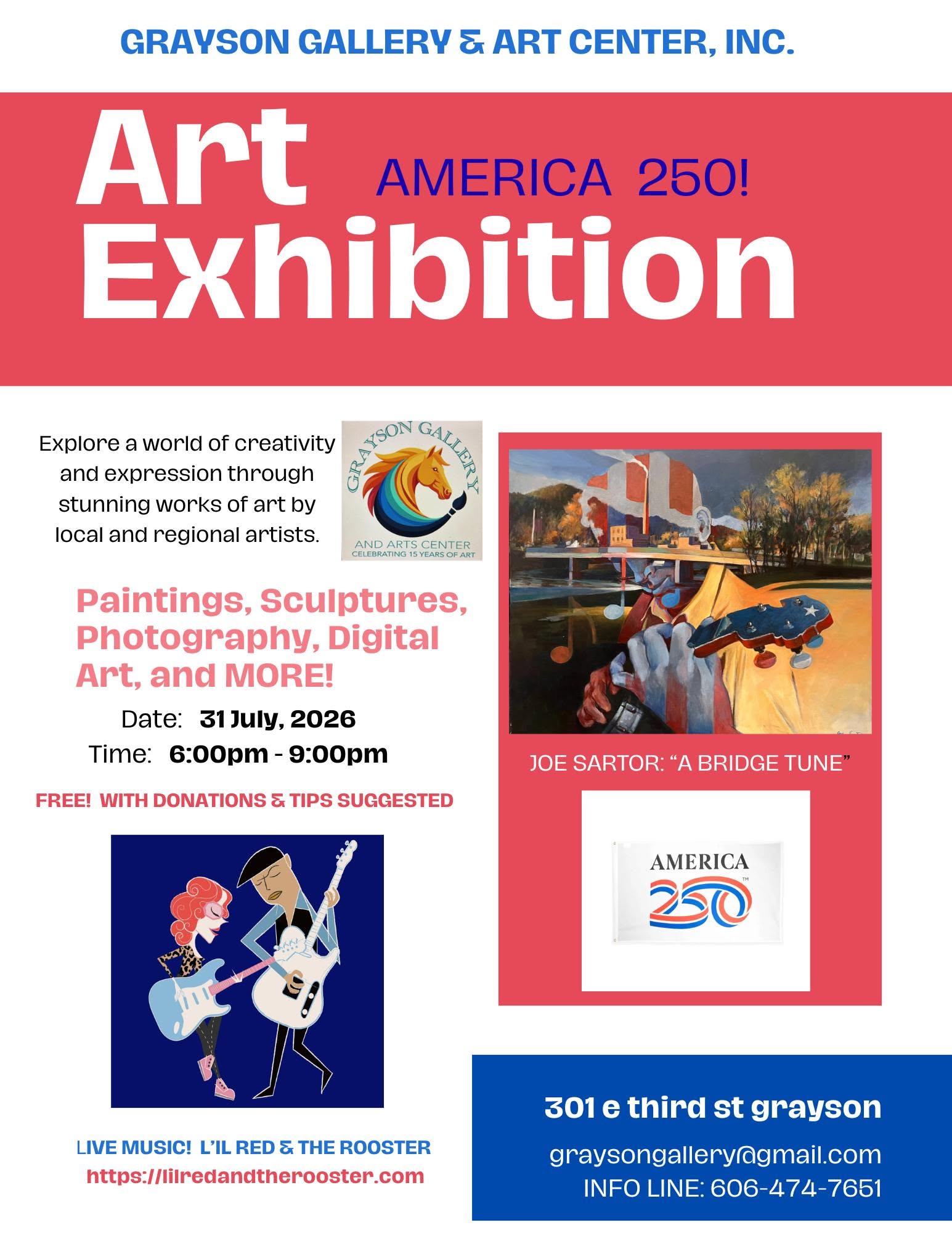 Flyer for Art Exhibition: America 250!